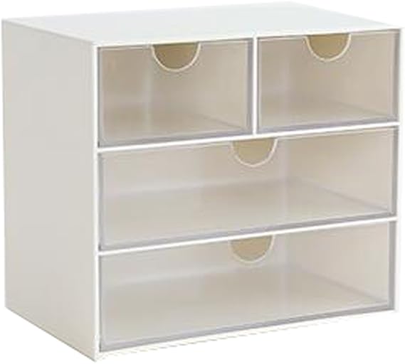 Modern Office Plastic Desktop Storage Drawer Organizer4 Storage White Amazon.co.uk