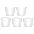 JCBIZ 5pcs Plastic Transparent Rice Measuring Cup 160ml Rice Cooker Measuring Cup for Dry and Liquid Ingredients