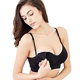Mamaway Second Skin Seamless Maternity & Nursing Bra - Black - Large