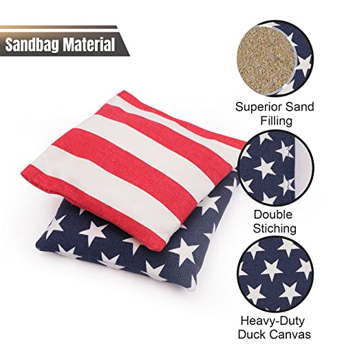 thumbnail image 2 of Cornhole Set Regulation Size With Carrying Bags - 4x2 & 3x2 Foot Bean Bag Toss Game For Outdoor Fun 2 of 14