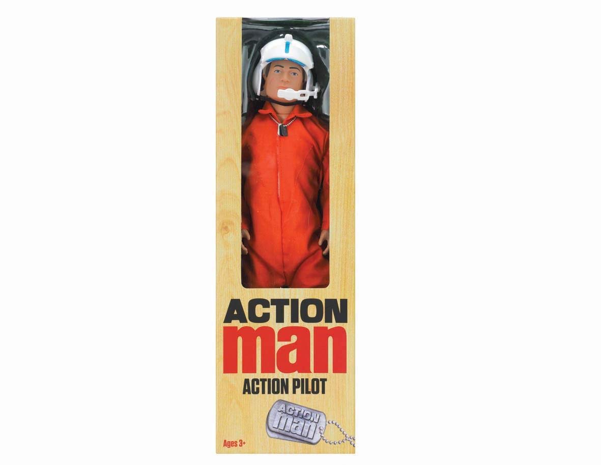 ACTION MAN from Peterkin | Action Pilot | 12" action figure with 30 points of articulation | 4th Generation Special Edition | Action Figures | Ages 3+, Orange