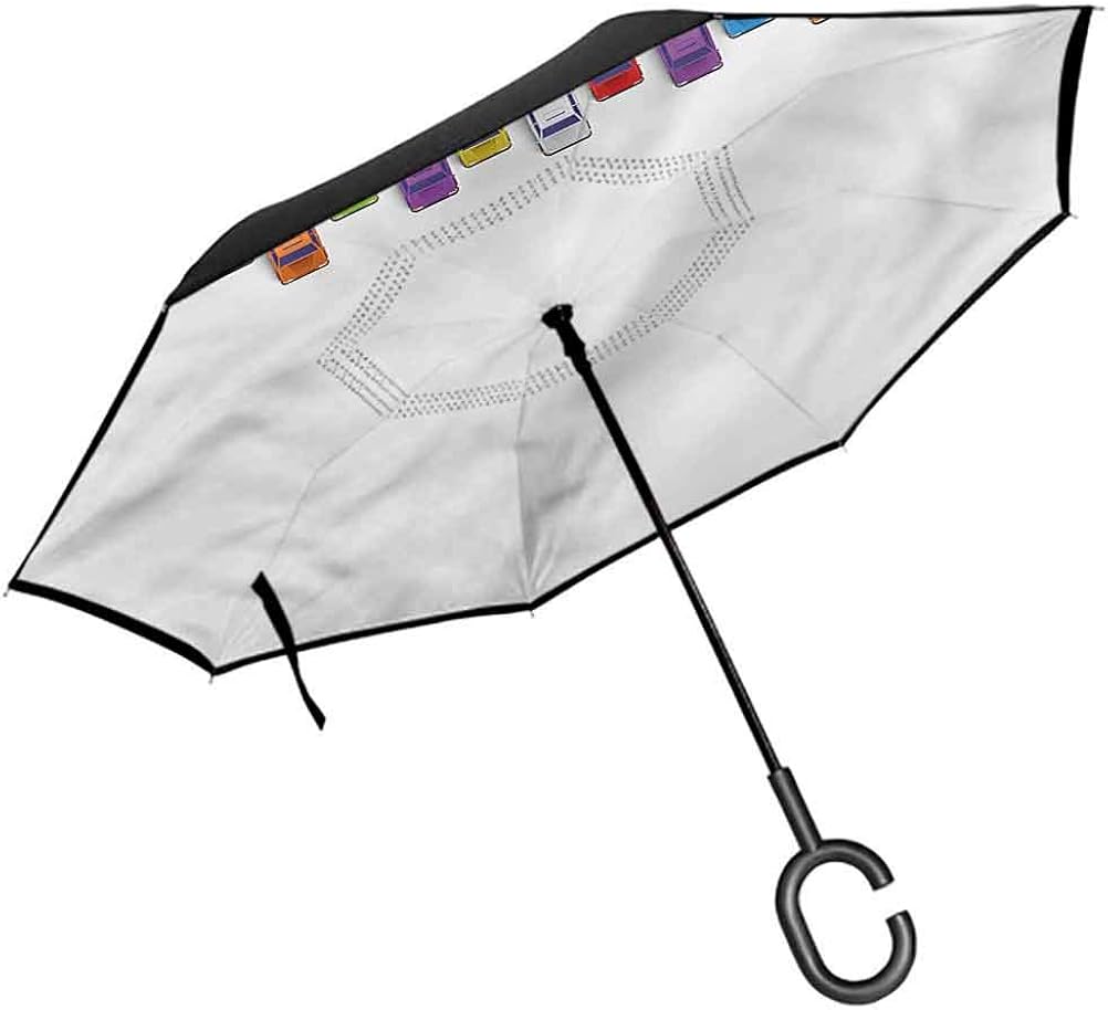 ScottDecor Modern Compact Umbrella Traffic Jam Cars Artsy