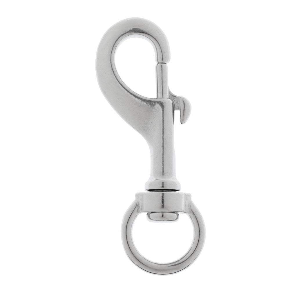 Stainless Steel Swivel Eye Bolt Snap Hook 316 Marine Grade Clips Round Eye Lobster Clasp Bolt Snap Holder for Pet Leash/Camera Strap/Keychains (Length 118mm)