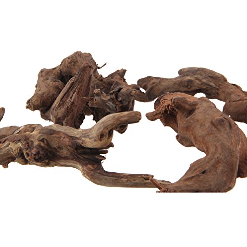 Emours Natural Driftwood Branches Reptiles Aquarium Decoration Assorted Size,Small,4 Pieces