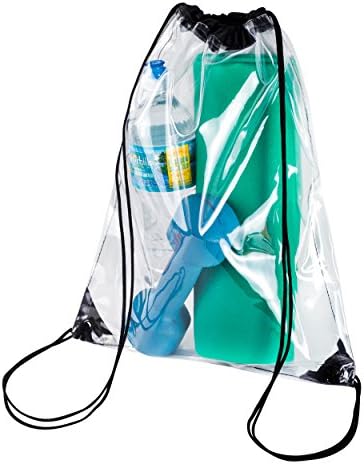 Clear Transparent Drawstring Bag For Shopping, Work, Travel Beach And Gym