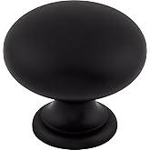 Top Knobs M285 Somerset II Collection 1-1/4" Mushroom Knob, Flat Black