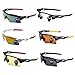 Enjoydeal Outdoor Sports Cycling Goggles Bicycle Bike Riding Eyewear Eyeglass UV400 Sunglasses (Full Gray)