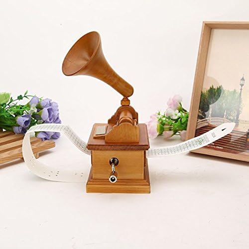 15 Tones Retro Phonograph Wooden Hand DIY Music Box with Accessories