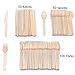 Disposable Wooden Cutlery| Forks, Spoons, Knives| Compostable Utensil Set | 100% Natural and Eco Friendly | Biodegradable| Travel, Camping, Weddings, Parties