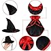 2 Pieces Halloween Cat Costume Pet Vampire Cloak Witch Cape and Hat for Cat Kitten Puppy Cosplay Halloween Party Supplies