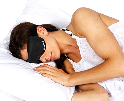 EyeSnugs - Sleep Mask - Contoured Sleep Mask with Ear Plugs and Carry Pouch - by TravelSnugs (Black)