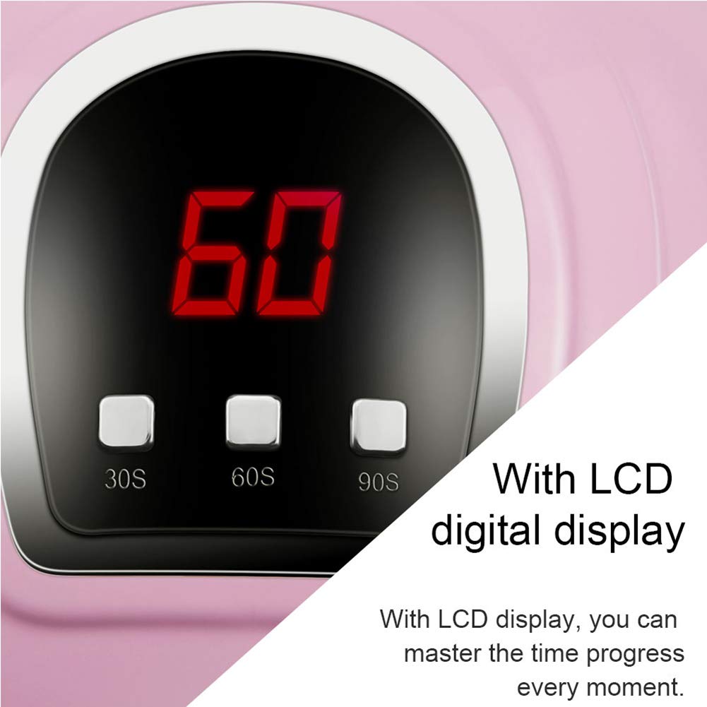 LED Nail Lamp 54W, Professional Nail Dryer Gel Polish Light, U V Nail Light with 3 Timer Setting, Nail Polish Curing Gel LED Dryer, Professional Nail Art Tools with Automatic Sensor, LCD Display: Beauty
