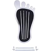 United Pacific S1020 Chrome 9-inch Barefoot Shape Gas Pedal Cover, All Metal Construction, Accelerator Pad Cover &ndash; ONE Foot Pedal Cover