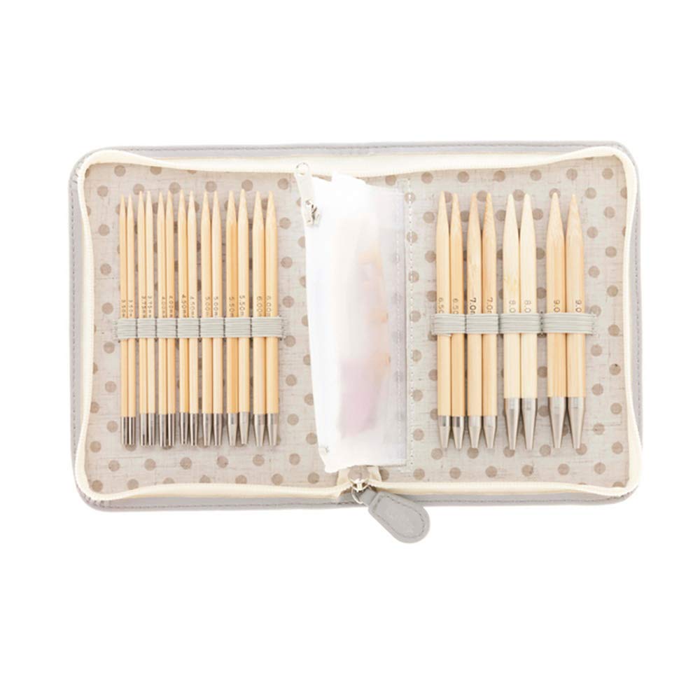 Tulip CarryC Long Interchangeable Bamboo Knitting Needle tip - 1 piece, Grey