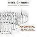 MEELIGHTING 24 Lights Empress Crystal Chandelier Lighting Modern Contemporary Chandeliers Pendant Ceiling Lamp Lights Fixture 7-Tier for Dining Room Living Room Hotel Showroom W39.4