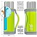 Bago Stainless Steel Double Wall Insulated Personal Water Bottle with Cover for Travel, Fishing & Camping. 1.2L Green Vacuum Infuser, Cup and Carrier for Hot Tea, Cold Alkaline Fruit Juices & More.