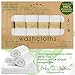 Baby Sophia Baby Wash Cloth - Bamboo Washcloths 100% Natural Organic Cotton Baby Washcloth Qty 6 White 10