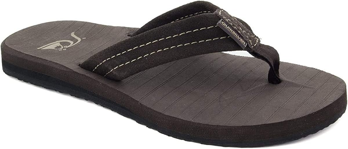 Quiksilver Men's Carver Suede 3-Point Flip Flop Sandal Athletic: Shoes