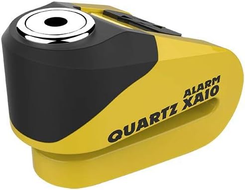 LK272 - OXFORD Quartz XA10 Alarm Disc Lock (10mm Pin) Yellow/Black, Yellow Black