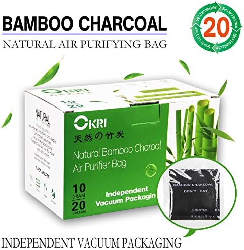 Natural Air Purifier and Diaper Pail Deodorizer Bamboo Carbon Filters/Bamboo Charcoal Filters,Shoe Deodorizer and Odor Eliminator, Set of 20 … (black)
