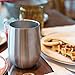 JEAREY Stemless Glass Tumbler 12 oz Stainless Steel Double Wall Vacuum Insulated Wine Cup with Lid Travel Friendly