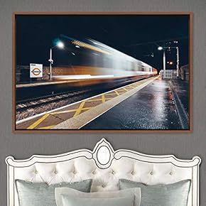 signwin Framed Canvas Wall Art City Illuminations Aerial...