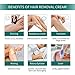 Premium Hair Removal Cream Painless Flawless Depilatory Cream Skin Friendly Aloe Hair Remover Body Cream for Women and Men（300g）