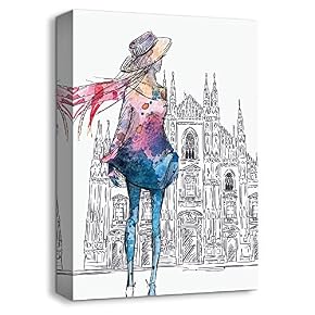 Canvas Wall Art Neighbor Girl Abstract...