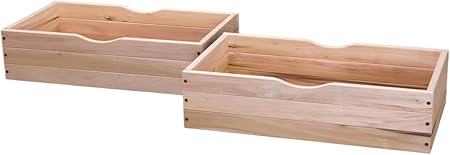 Set Of 2 Under Bed Storage Drawers Rolling Organizers Amazon Co