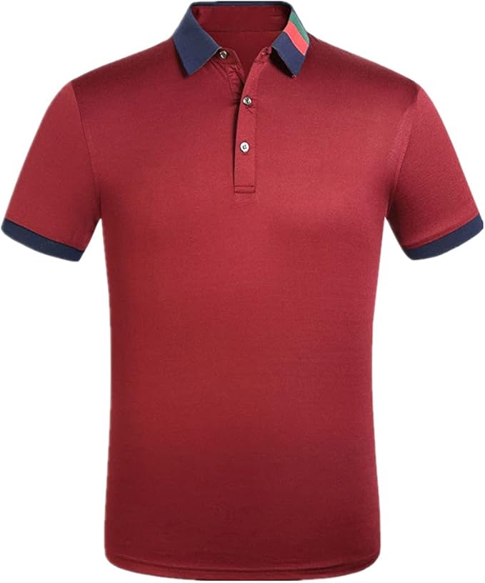 Cotton Polo Shirt Men's Solid Slim Short Sleeve Polos Men Men's Polo