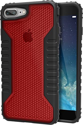 Silk iPhone 7 Plus Tough Case - Silk Armor iPhone 7+ [Rugged Grip] Includes 2 Glass Screen Protectors - Crimson