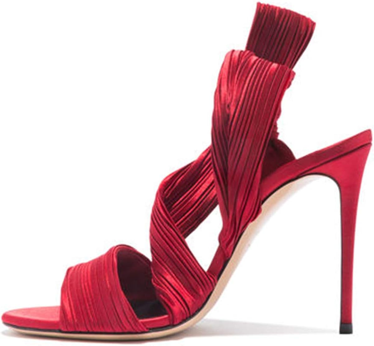 red lace up heels amazon