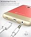Galaxy S7 Case, Vena [iSlide][Two-Tone] Dock-Friendly Slim Fit Hard Case Cover for Samsung Galaxy S7 (Coral Red/Champagne Gold)