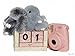 RitzyBay Handmade Rex Rabbit Fur Bunny Keychain with RitzyBay GiftBox (Small, LightGrey)