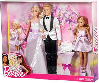 Barbie Wedding Set with Bride and Groom 