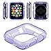 5 Pack by Tech Express for Apple iWatch Black + Pink, Clear, Gray, Purple Liquid Air Bumper Slim [Watch Gel Cover] Skin Protective Case Shockproof Ultra Thin Rugged Series 1, 2 & 3 Accessories (38mm)