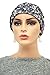 Hats for You Women's Shirred Chemo Cap, Charcoal Paisley, One Size