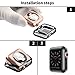 GELISHI Compatible with Apple Watch Screen Protector 42mm, Slim TPU All-Around Protective Case High Definition Clear Cover Compatible for Apple Watch Series 3/2/1 (Black)