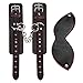 Adjustable Soft Leather Sex Restraints Bondage Wrist Handcuffs and Blindfold for Couples Bed Sexy Game