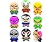 DC Comic Villains Buildable mini figurines. Set of 9