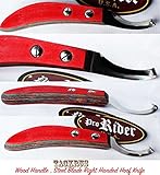 ProRider USA Horse Farrier Tool Hoof Knife Sharp Edge Carbon Steel Blade Equine Wood 98483