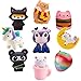 BeYumi Slow Rising Toy, Unicorn, Hamburger, Ninja, Cat Squishy Toy, Kawaii Jumbo 6 Pcs Squishy Toy, Cream Scented Simulation Cute Animals Toys Gift for Kids Lovely Stress Relief Toy