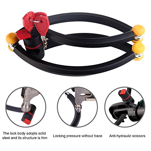 sanwo 4-Section Collapsible Anti-20-ton Hydraulic Shearing Super-B Lock Cylinder 30.3-Inch Alloy Steel Heavy Duty Lock with Bonus Mounting Bracket for Mountain Bikes, Electric Vehicles, Motorcycles