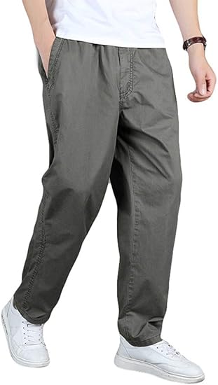 Amazon チノパン メンズ イージーパンツ テーパード ワイドパンツ カジュアル ズボン ストレート ロングパンツ 調整紐 春 夏 秋 ゆったり ボトムス 無地 大きいサイズ ロングパンツ 通販