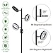 SUNLLIPE 3 Light Floor Lamp, Tree Floor Lamp Adjustable, 60 Inch 21W Modern Sturdy Standing Lamp Uplight for Living Room, Bedroom and Office-Jet Black