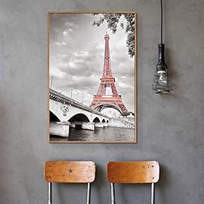 Floating Framed Canvas Wall Art for Living Room, Bedroom Black and White Building Canvas Prints for Home Decoration Ready to Hang - 16x24 inches