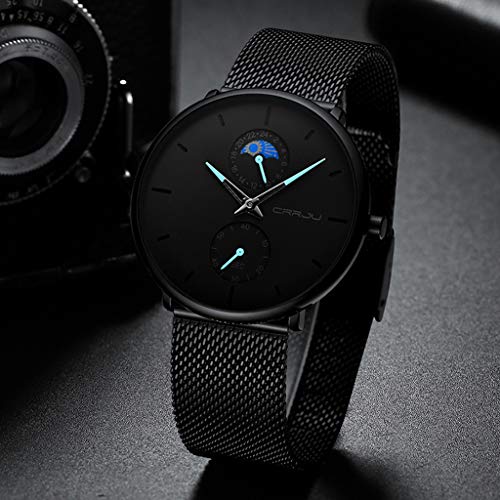 LUCAMORE Mens Watches Fashion Minimalist Waterproof Quartz Analog Watch Designer Luxury Business Classic Dress Wrist Watch