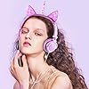 Unicorn-Kids-Headphones-Glowing-Cat-Ear-Headphones-with-85db-Volume-Limit-Foldable-Headphones-for-Kids-GirlsPurplePink esonstyle Unicorn Kids Headphones, Glowing Cat Ear Headphones with 85db Volume Limit, Foldable Headphones for Kids Girls…