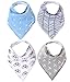 Copper Pearl 4 Pack Soft Cotton Baby Bibs for Drooling and Teething, Absorbent Drool Bibs for Baby Boy, Adjustable to Fit Newborns to Toddlers, Tons of Styles (Cruise Set)