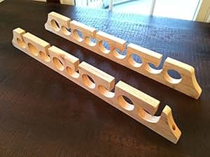 Amazon.com : Solid Wood Horizontal 9 Space Fishing Rod 